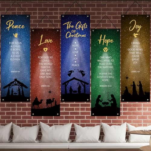 Christmas Church Banners with Scripture