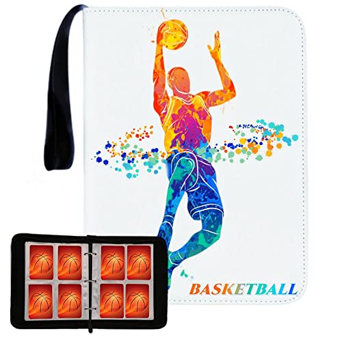Basketball Card Binder With Sleeves,Basketball Card Binder, 4 Pocket Basketball Cards Binder,Sports Card Binder With Sleeves Holds 400 Cards And Has 50 Removable Sleeves(Various Types Available) #TOP2