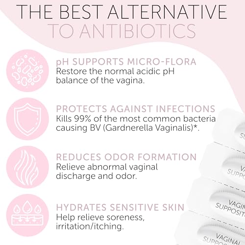 Image of Bacterial Vaginosis Symptoms Relief For Women Boric Acid Suppositories | Boric Acid For Women Natural Homeopathic for Odor, Itching, Discharge, BV, Vaginal Microbiota Imbalance 12 Suppositories