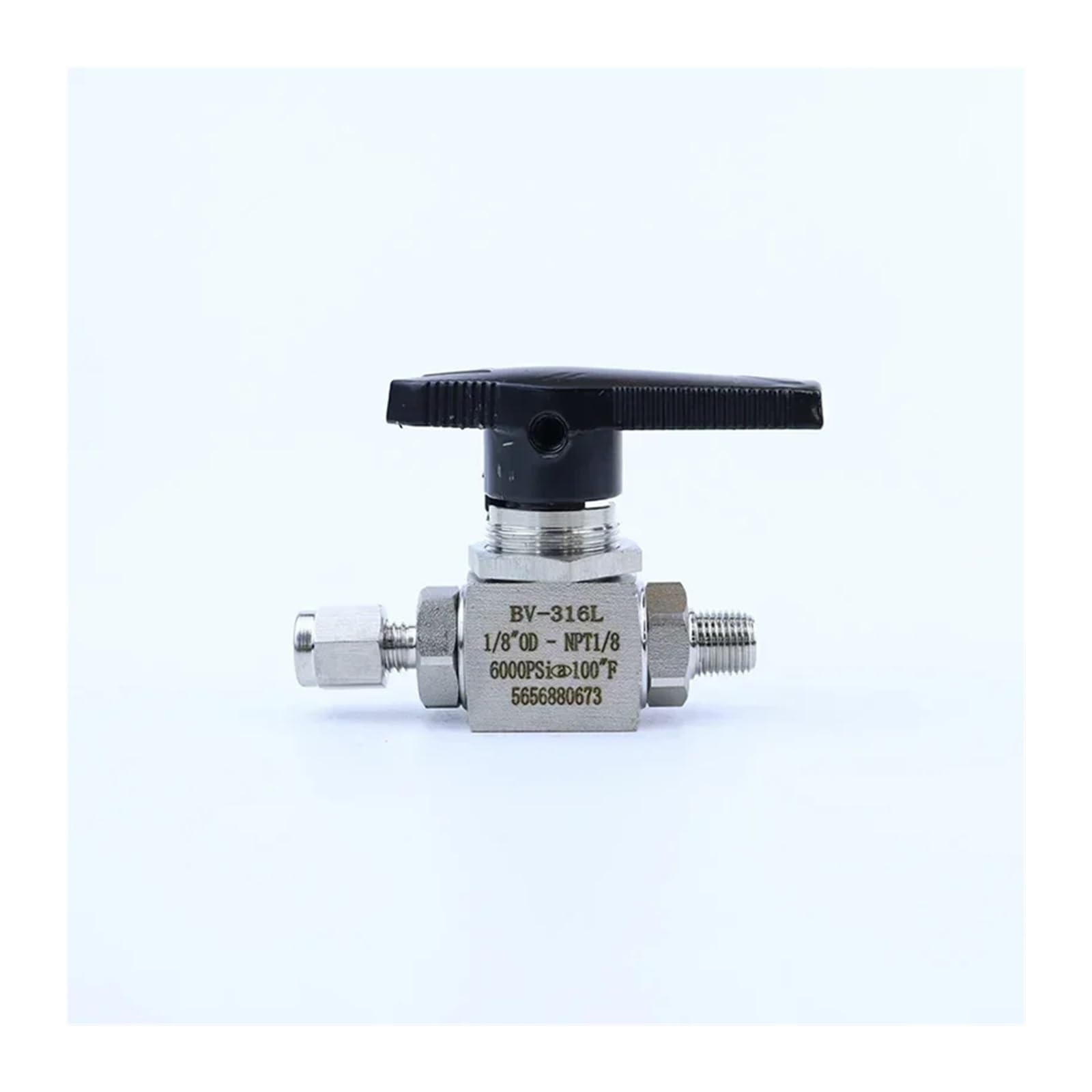 Válvula de Bola de Acero Inoxidable 316 de 3 vías, 3000 PSI, 3, 6, 8, 10, 12 mm, 1/8", 1/4", 3/8", 1/2"(tee,10mm)