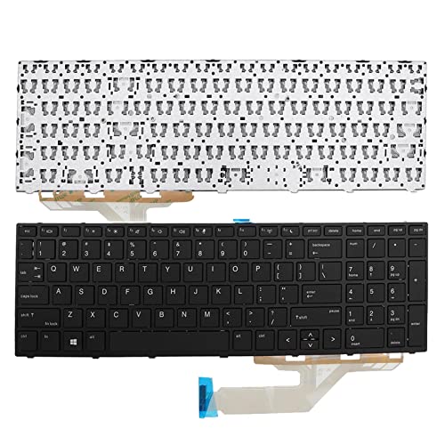 Clavier AZERTY de remplacement US Anglais avec cadre pour ordinateur portable - 5