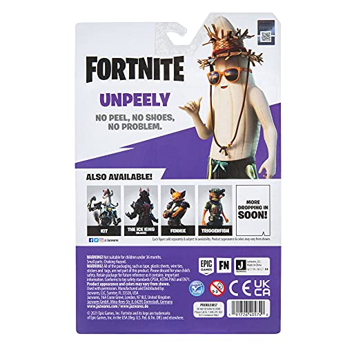 Fortnite Solo Mode Figure & Upgrade Shark Collectible Accessory Set Assortment- Includes 1 4-Inch Unpeely Figure, Harvesting Tools, Color Changing Weapons, Burst Accessories, And Consumables #TOP4
