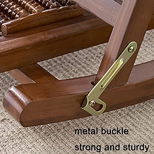 KRASS Cadeira de balanço dobrável ao ar livre, cadeira de balanço de bambu portátil com otomano tele