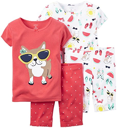 Carter's Girls' 4 Pc Cotton 351g075, Print, 2T