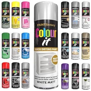 Classic Signature - 1 x All Purpose White Matt Aerosol Spray Paint 250ml Quick Drying Spray, Fast Dry and Excellent Coverage for Wood, Metal, Plastic and more