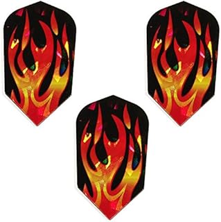 Art Attack Harrows Hologram Great Ball of Fire Flames 75 Micron Strong Slim Dart Flights (1 Set)
