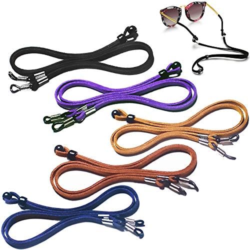 5 Packs Glasses Strap Adjustable Eyeglasses Holder Strap Cord for Reading Adjustable Sunglasses Holder Hang on Neck Eyeglass Retainer String Holder Chain