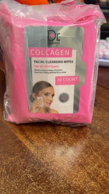 Miniatura 8 de Dr. Wellness Toallitas faciales de limpieza suave paquete variado para todo tipo de piel, 30 unidades (paquete de 4), colágeno
