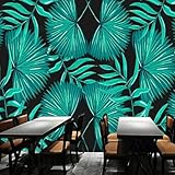 Fresco Pizarra Tropical Plantas Verde Hojas 3D Papel Pintado Pared Premium Textura Seda Estudio Comedor Vinilos Dormitorio Sofás TV Cocina-200cm×140cm