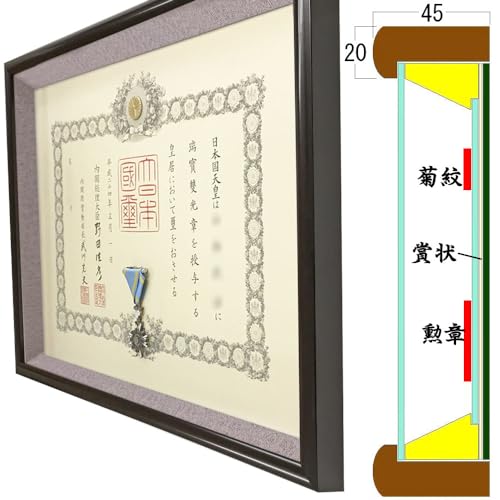 Amazon.co.jp: 額縁のタカハシ: 叙勲額・勲章額