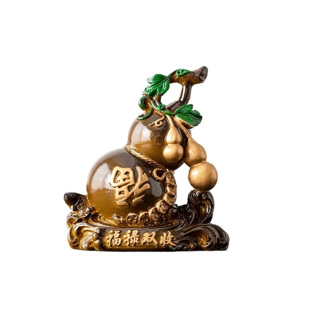 CLARISSABEL Tea Pets Resin Kung Fu Tea Set Accessories Color-changing Gourd Tea Pet Home Office Can Raise Tea Toy Tea Set Accessories(A)