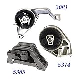 For: 2005-2011 Chevy Cobalt/ HHR/ Pontiac G5 2.2/ 2.4L Motor & Trans. Mount Set 3PCS for Auto Transmission 05 06 07 08 09 10 11 MK5374 MK5385 MK3081 M932