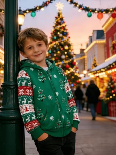 Image of Toddler Zip Up Hoodie Sweatshirt Fall Clothes Boys Jacket With Hood 2-7 Years