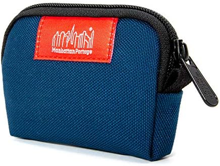 Manhattan Portage Coin Purse (Navy, Eclectic Colors, Zipper Closure, Pouch, Credit Card, ID Card, Jewelry, Keys, Water Resistant, Gift, 1000D, Everyday Carry)