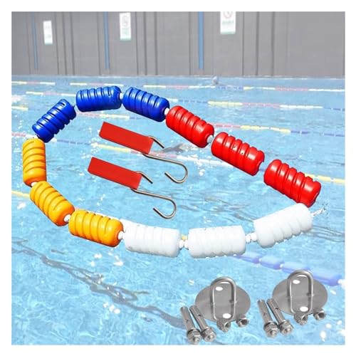 HDYZJQ Pool Safety Rope with Floats for Commercial Home, Lane Divider Pool Boundary Rope for Adult/Kids Safety, Deep Shallow Swimming Divider Rope(D-6cm,15m/49ft/590in)