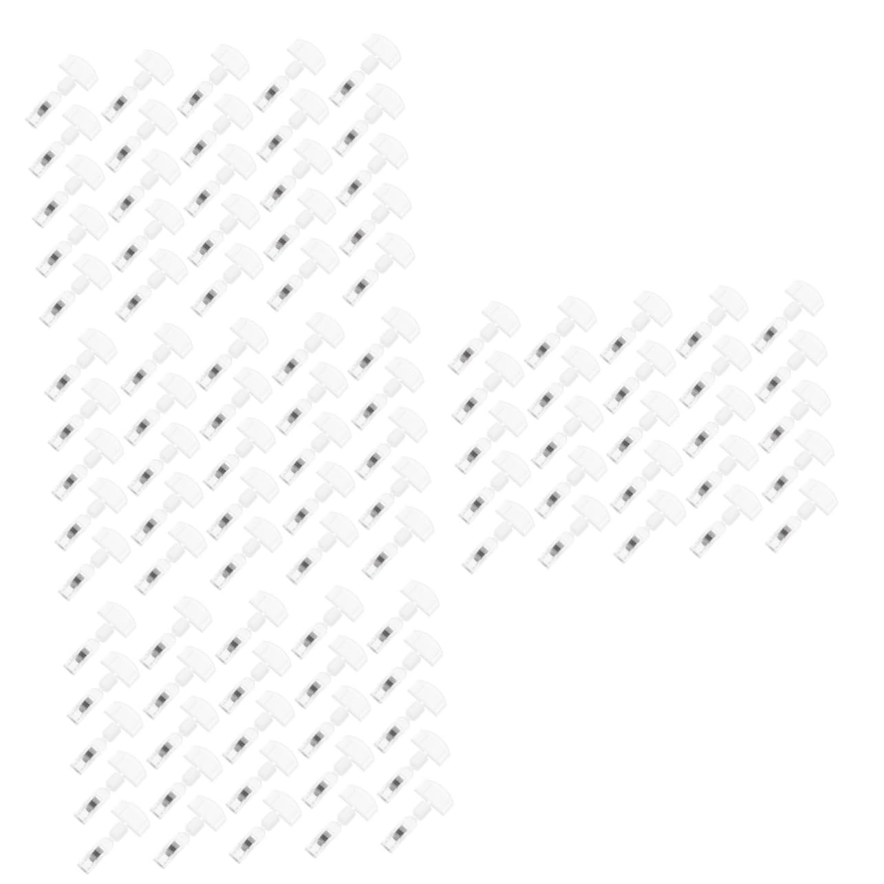 HOMSFOU 100 Pièces Porte Étiquette Transparent Clips de Signe pour Affichage Magasin Support Publicitaire Pratique pour Étiquettes Menus et Photos