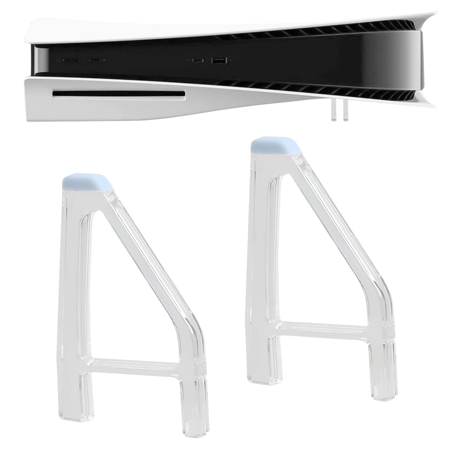 IGXX Stojak na PS5 Slim, proste nóżki chłodzące, kompatybilny z Sony PlayStation 5 Slim (edycja dysku A)