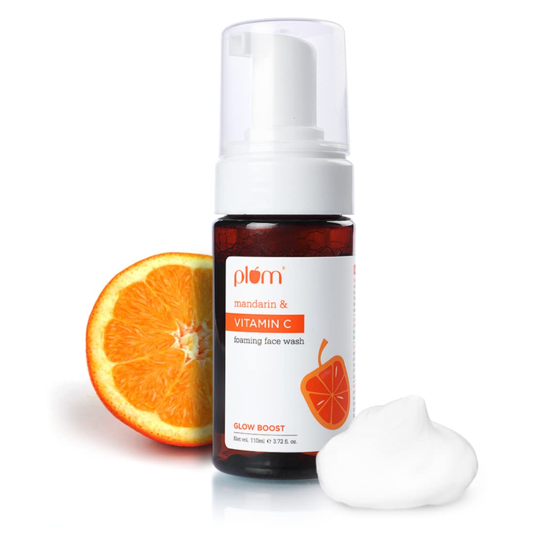 Plum Vitamin C Foaming Face Wash with Mandarin | For Glowing Skin | For Gentle Cleansing | For Hyperpigmentation & Dull Skin | Sulphate-Free | 100%…