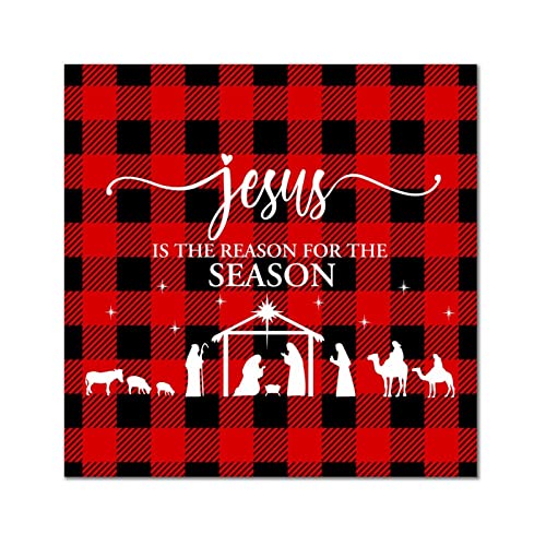 Plaque murale bois Jesus is The Reason pour habiller un mur vide de salon