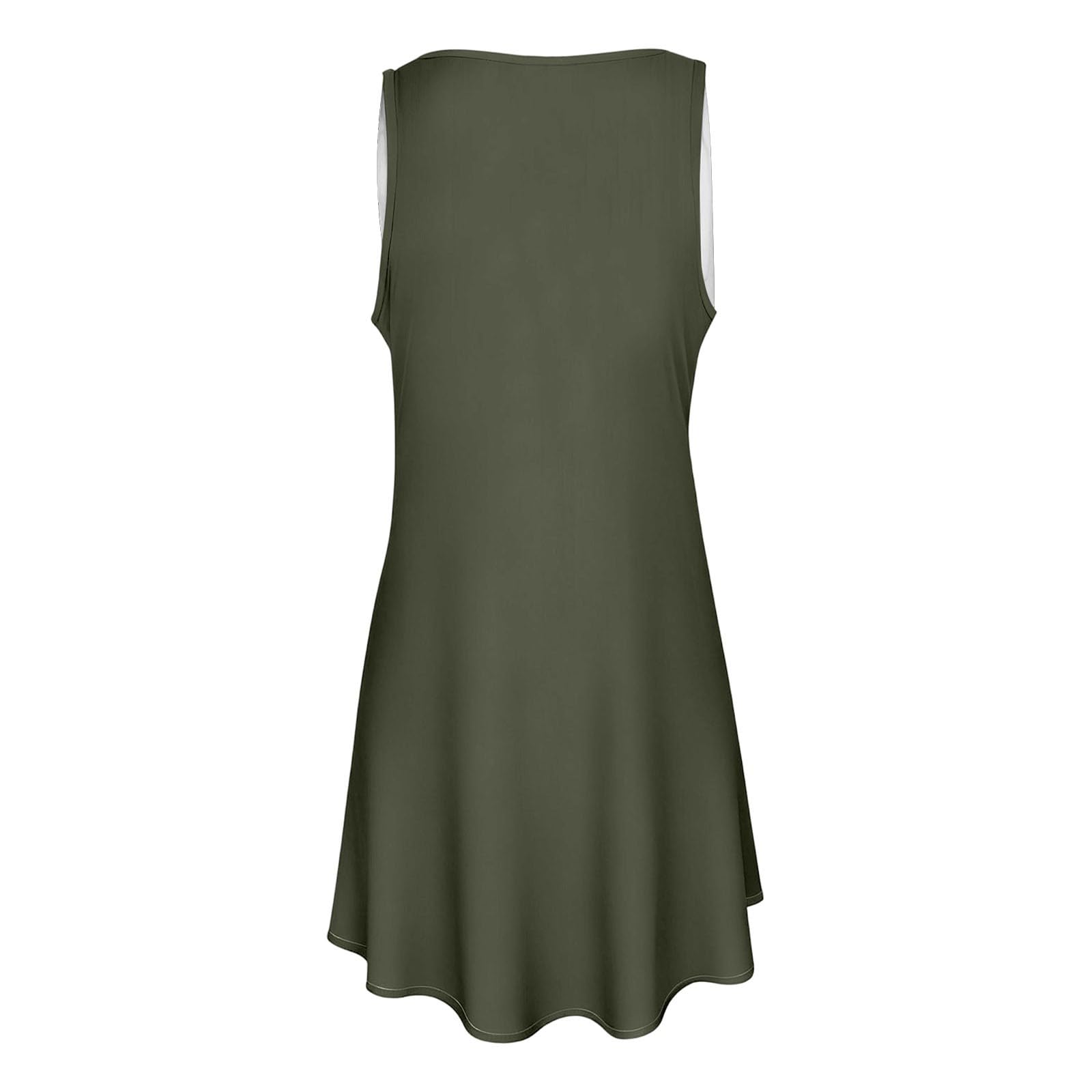 Vestido Informal De Verano, Sin Mangas, Floral, con Botones, Suelto, Corte, Ideal for La Playa Todos Los Días, Oscuro