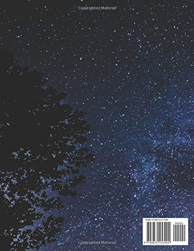 Cornell Notes Notebook: Beautiful Night Starry Sky Elegant Cornell Note Paper Notes Taking Journal for School Students College Ruled Lined Large Notebook - Image 2