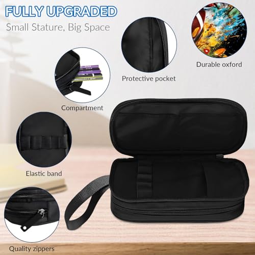 Image of TILYTADLY Large Pencil Case for Boys - American Football Boys Pencil Pouch with Zipper Compartments - Big Capacity Pen Box Pen Bag Organizer with Keychain for Kids Teens School