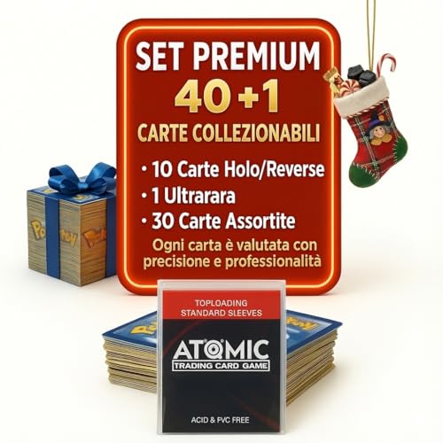 ⭐CONTENUTO PREMIUM: Set di 41 carte pok originali italiane, con 30 carte miste (di cui 5 carte Energia e 5 carte Trainer/Support), 10 carte luccicanti (Rare/Olo/Reverse) e 1 carta EX/V Ultrarara garantita