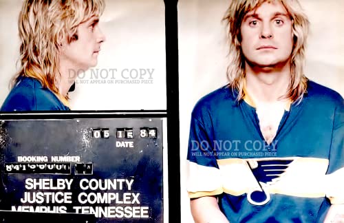 Poster d'art Ozzy Osbourne Mugshot 28x43 cm - Photo vintage rock de 1984 Memphis