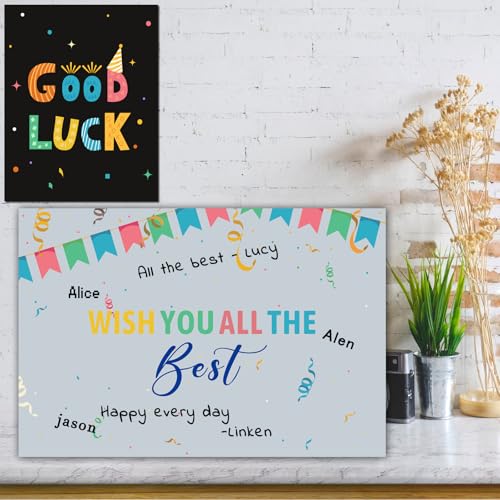 Image of We Will Miss You Card,Farewell Party Decorations, Jumbo Farewell Card With Envelope, Funny Going Away Gift for Coworker Men Women, Goodbye Good Luck Retirement Guest Book Party Supplies (14x22iinch)