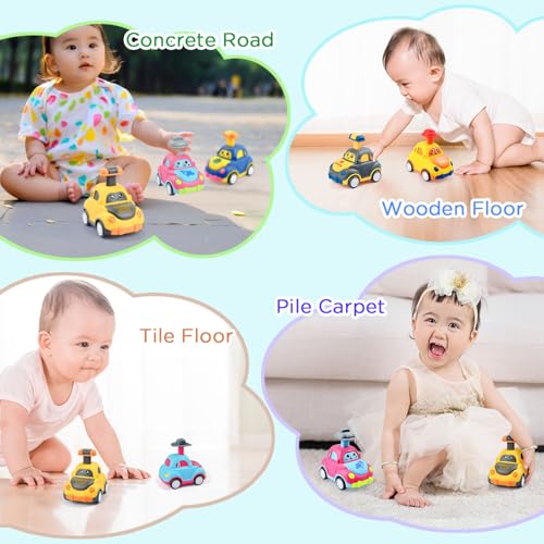 Set de 8 coches de juguete para niños 1-3 años miniatura 6