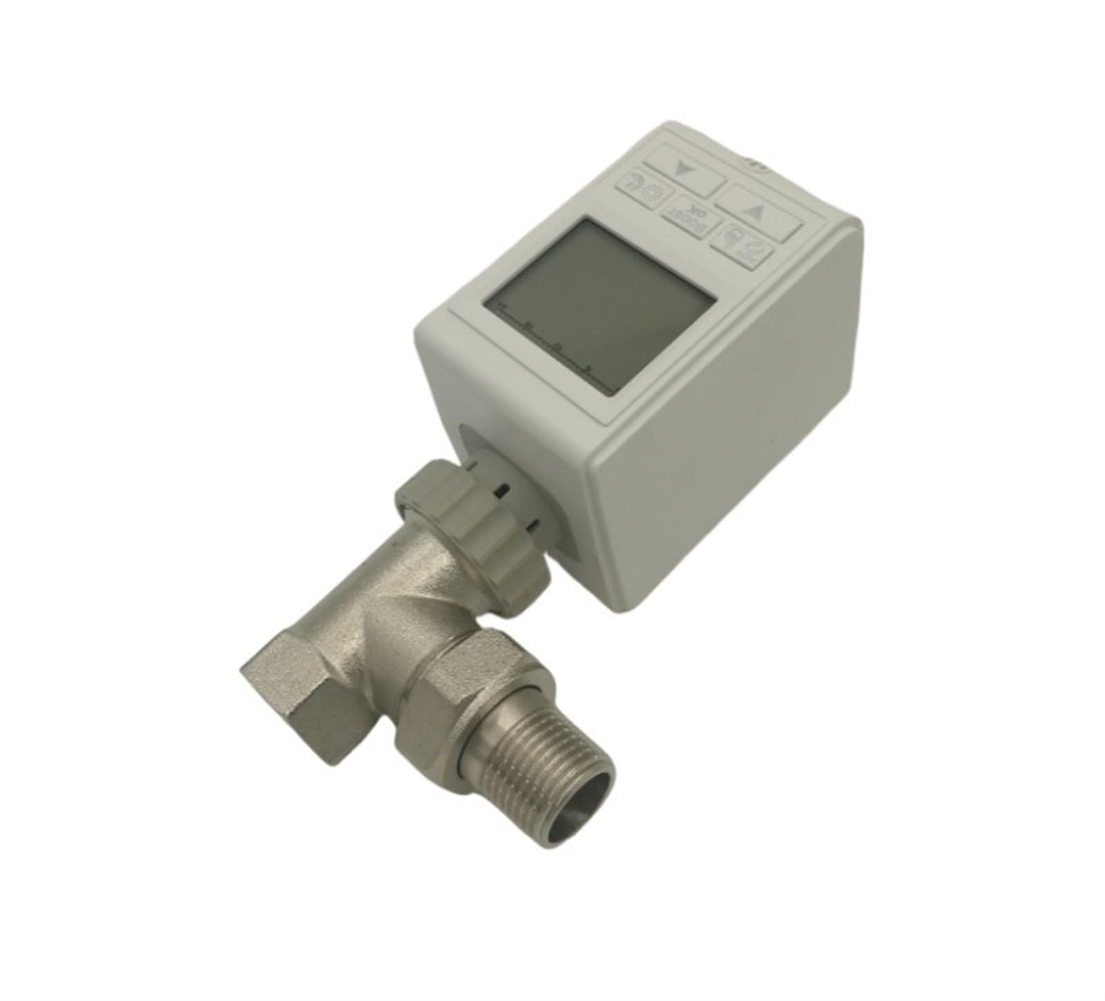 Válvulas de actuador de radiador LCD, actuador eléctrico con control de temperatura, programación semanal, válvula de Ángel de radiador termostático(Size:Only Radiator)
