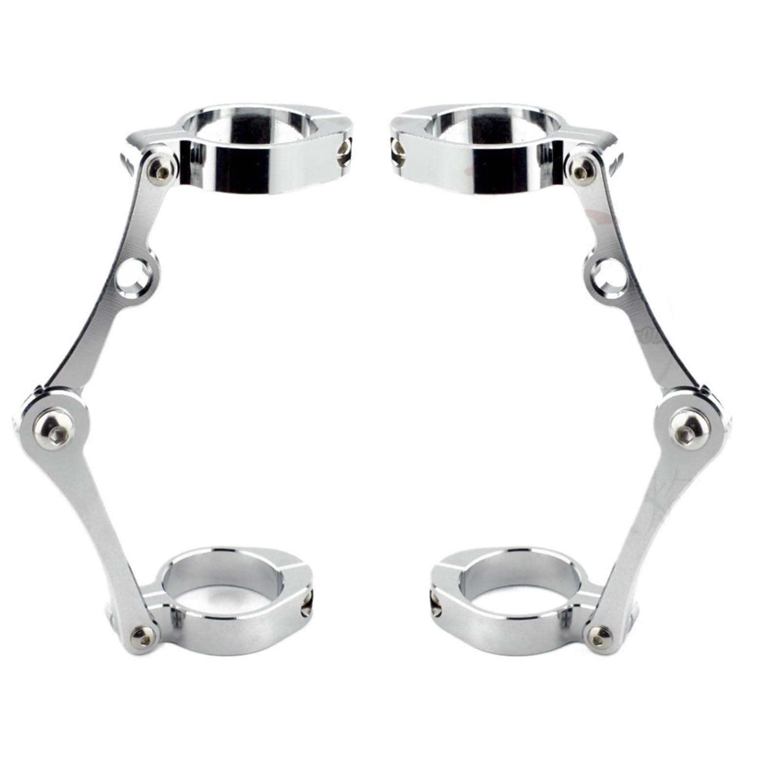 Headlight Bracket Motorcycle Headlight Bracket Mount Clamp 39-41mm Holder Fit for Harley Cafe Racer Chopper Bobber Universal(Chrome)