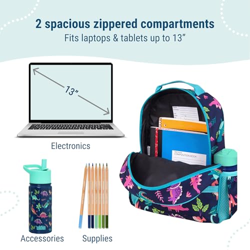 Image of Wildkin 15 inch Kids Backpack for School & Travel - Durable, Padded, Multiple Pockets, Boys & Girls Ages 5-10