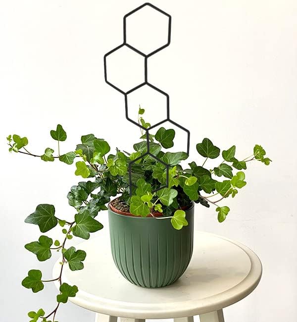 Miniatura 8 de Wellsign Enrejado para plantas trepadoras en interiores, enrejado pequeño de metal para plantas de interior de jardín de 15.94 pulgadas para plantas