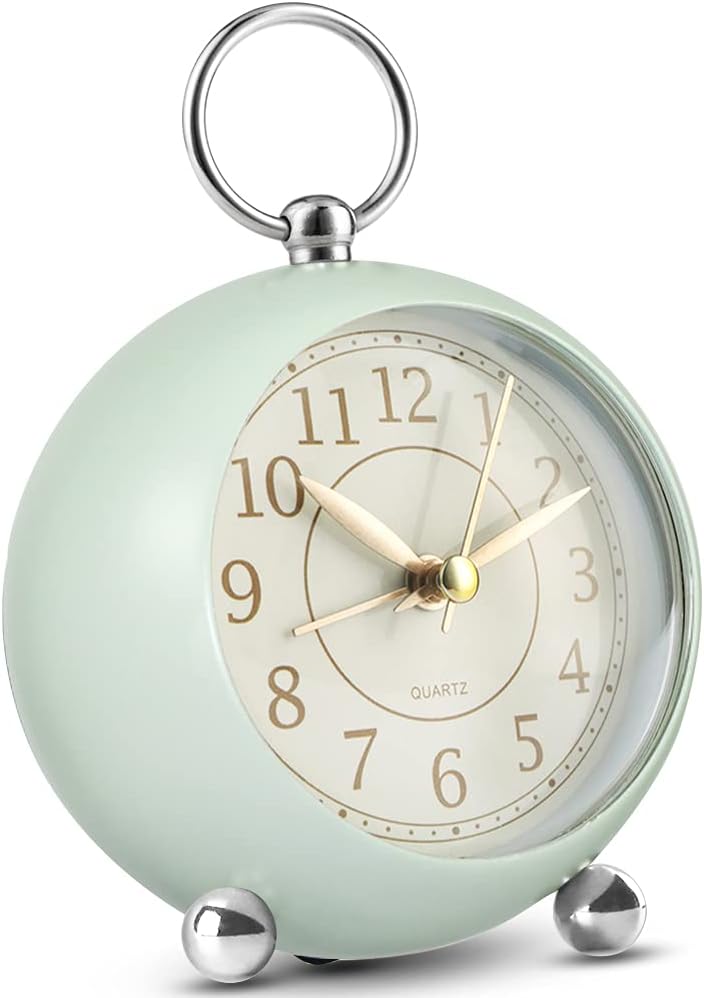 Neucox Silent Bedside Clocks Battery Operated Non Ticking Desk Clock