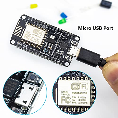 Image of Hosyond 3Pcs ESP8266 ESP-12E CP2102 NodeMCU Lua Wireless Module Development Board for Arduino IDE /Micropython