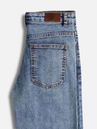 Image of Urbano Juniors Boy's Loose Baggy Fit Washed Denim Jeans Stretchable