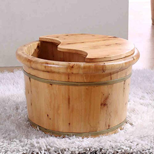 Baño de pies de madera de cedro para pedicura miniatura 4