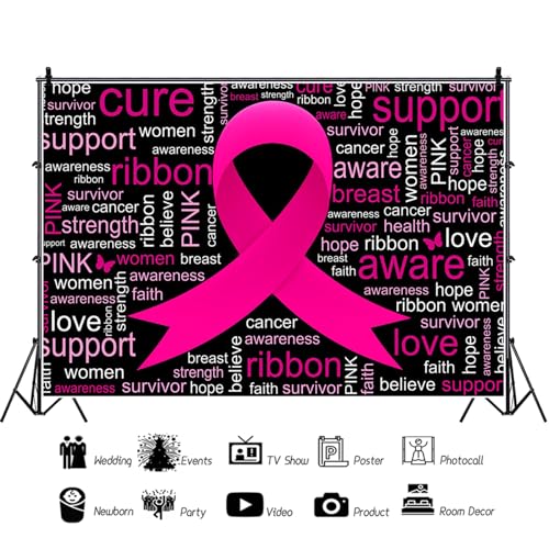 Fondo Fotográfico 7x5ft Awareness Cáncer de Mama miniatura 5