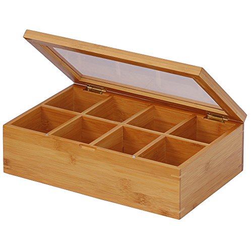 12. Oceanstar Bamboo Tea Storage Box