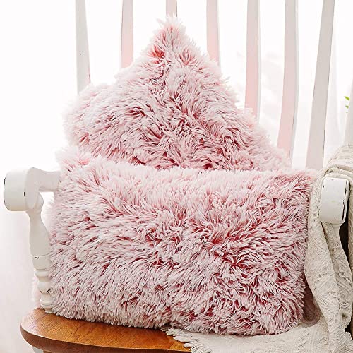 Image of Lumbar Faux Fur Throw Pillow Covers for Couch Decorative Pillows 12x20