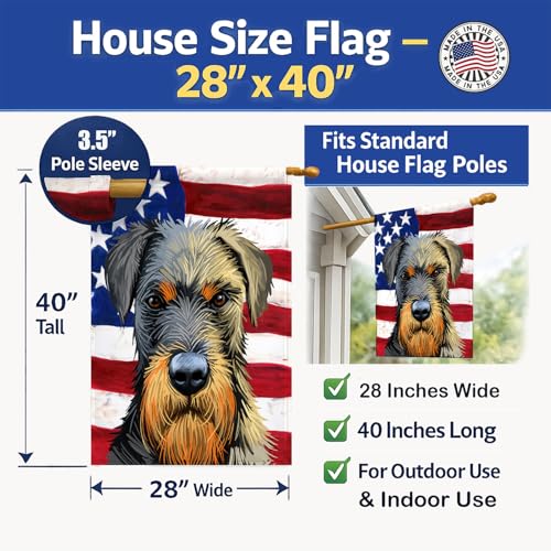 Drapeau Jagdterrier résistant aux intempéries pour décoration extérieure