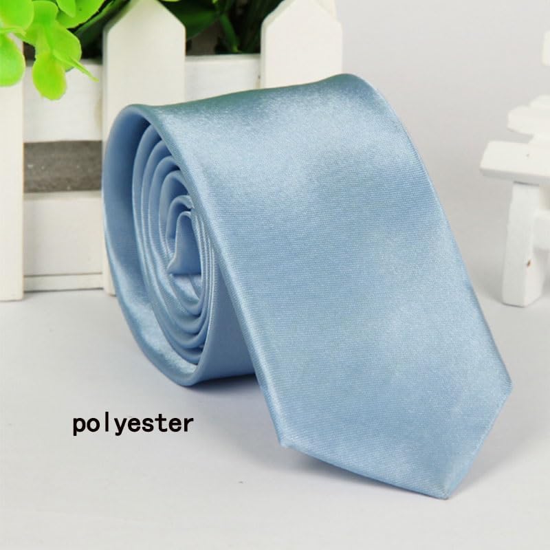 Korean Classic Solid Color Polyester Fiber Hand-operated Narrow Version Adult Leisure Tie Accessories