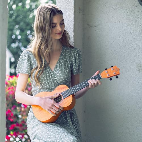 Image of AODSK Concert Ukulele Beginner Solid Mahogany 23 Inch Ukelele Kit with Gig Bag Strap Nylon String Tuner 3 picks Cloth Online Lesson