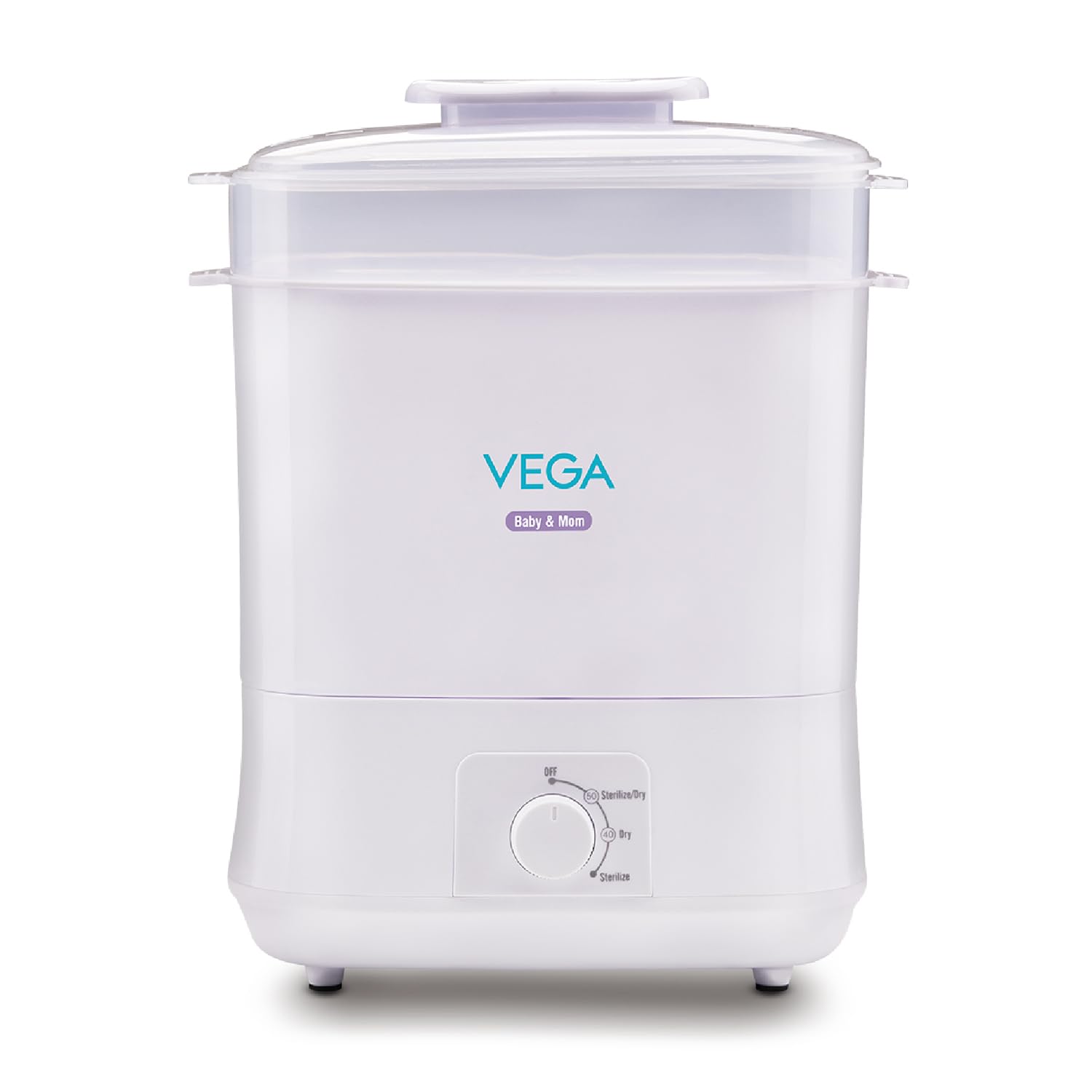 Vega Baby & Mom 4-in-1 Electric Steam Sterilizer with Dryer | Multi Functional Steam Sterilizer | Complete Sterilization of Baby Accessories, (VBCS4-01)