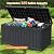 Cyranture 260 Gallon Double-Wall Resin Deck Box - Lockable Waterproof Outdoor Storage Box, 1000lbs Capacity & Doubles as Seating for Patio Furniture - Garden Tools, Pool Accessories (Black)
