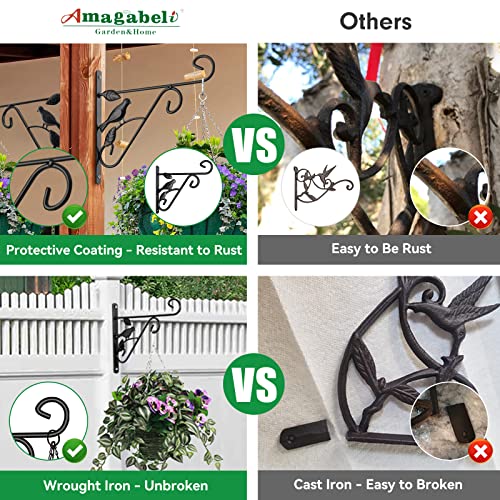 image for AMAGABELI GARDEN & HOME 4 Pack Hanging Plants Bracket 10