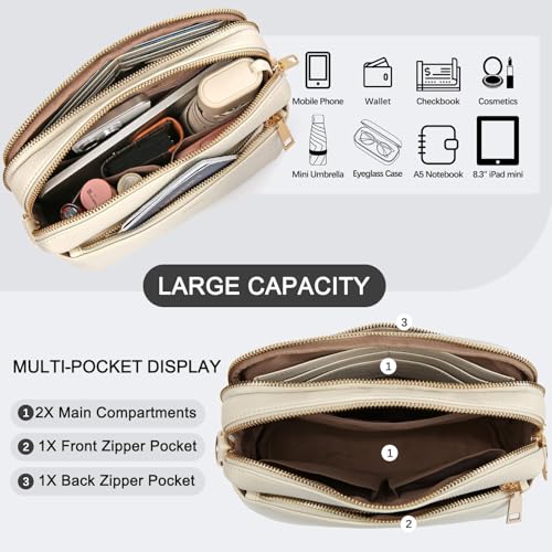 Image of Crossbody Bag for Women Vegan Leather Handbag Purse Anti Theft RFID