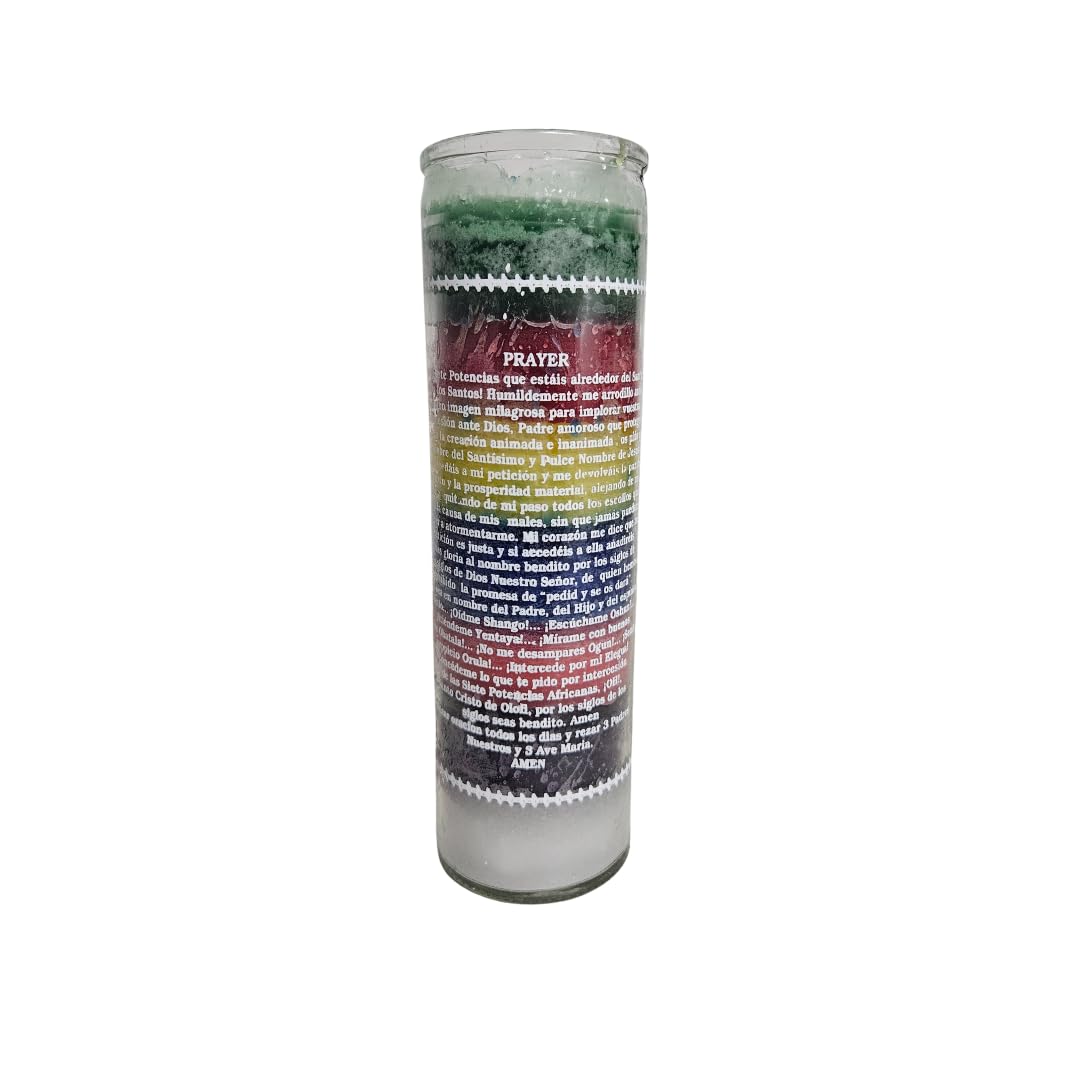 Generic 7 African Powers 7 Color 7 Day Ritual Glass Candle