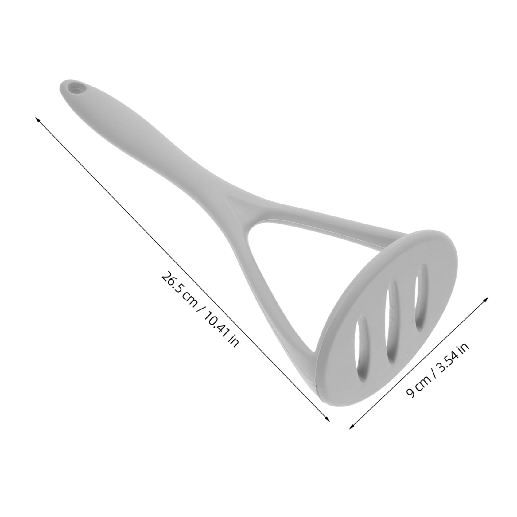 Luxshiny Silicone Potato Masher Ergonomic Food Pressing Tool Creative Vegetable Ricer for Smooth Purees for Potatoes Carrots and Pumpkins Kitchen Gadget Grey